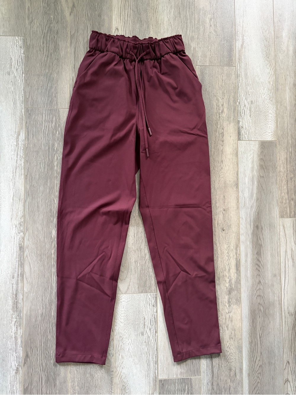 lululemon athletica Burgundy Drawstring Tapered Joggers